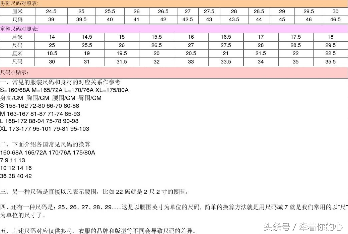 男士xl是多大尺码裤子,身高体重尺码对照表,xl是多大尺码裤子